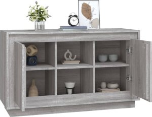 vidaXL Szafka, szary dąb sonoma, 102x35x60 cm, materiał drewnopochodny 4