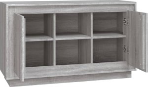 vidaXL Szafka, szary dąb sonoma, 102x35x60 cm, materiał drewnopochodny 6