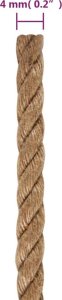 vidaXL Sznur jutowy, 500 m długości, 4 mm grubości 6