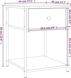 vidaXL Stoliki nocne, 2 szt., czarne, 44x45x58 cm 12