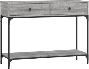 vidaXL Stolik konsolowy, szary dąb sonoma, 100x34,5x75 cm 2