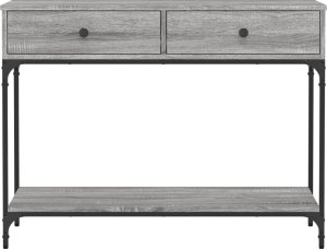 vidaXL Stolik konsolowy, szary dąb sonoma, 100x34,5x75 cm 6