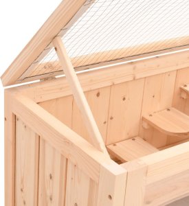 vidaXL Klatka dla chomika, 60x35,5x42 cm, lite drewno jodłowe 8