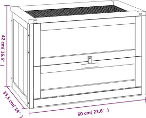 vidaXL Klatka dla chomika, 60x35,5x42 cm, lite drewno jodłowe 9