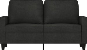 vidaXL Sofa 2-osobowa, czarna, 120 cm, tapicerowana tkaniną 3