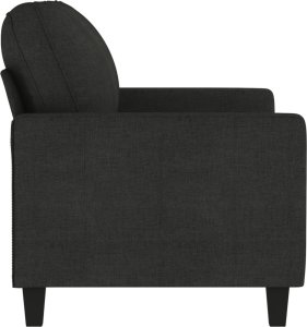 vidaXL Sofa 2-osobowa, czarna, 120 cm, tapicerowana tkaniną 4