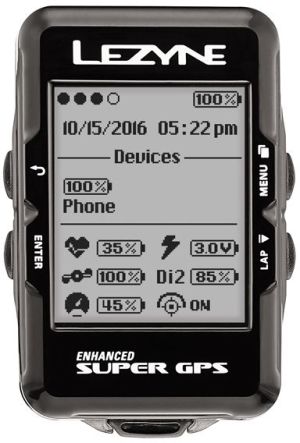 Lezyne Komputer rowerowy Super GPS czarny (LZN-1-GPS-SPR-V204) 1