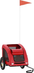 vidaXL Przyczepka rowerowa dla zwierząt, tkanina Oxford i żelazo 3