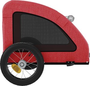 vidaXL Przyczepka rowerowa dla zwierząt, tkanina Oxford i żelazo 7