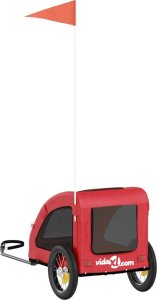 vidaXL Przyczepka rowerowa dla zwierząt, tkanina Oxford i żelazo 8