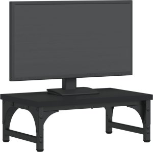 vidaXL Podstawka pod monitor, czarna, 37x23x14 cm 3