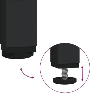 vidaXL Podstawka pod monitor, czarna, 37x23x14 cm 7