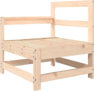 vidaXL Fotel ogrodowy z poduszkami, lite drewno sosnowe 6