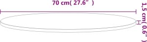 vidaXL Blat do stołu, 70x1,5 cm, okrągły, lite drewno bukowe 4