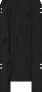 vidaXL Stołki barowe, 2 szt., czarne, 40x36x75 cm, drewno sosnowe 5