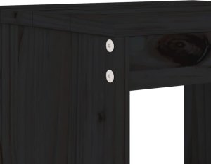 vidaXL Stołki barowe, 2 szt., czarne, 40x36x75 cm, drewno sosnowe 7