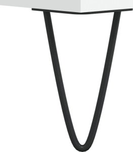 vidaXL Witrynka, biała, 69,5x34x180 cm, materiał drewnopochodny 11