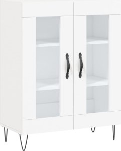 vidaXL Witrynka, biała, 69,5x34x180 cm, materiał drewnopochodny 7