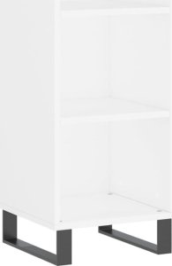 vidaXL Wysoka szafka, biała, 34,5x34x180 cm, materiał drewnopochodny 7
