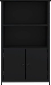 vidaXL Szafka, czarna, 62x32x103,5 cm, materiał drewnopochodny 5