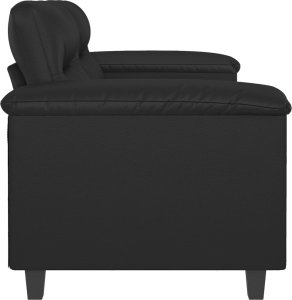 vidaXL 2-osobowa sofa, czarna, 120 cm, sztuczna skóra 4