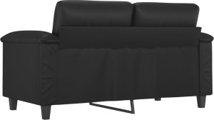 vidaXL 2-osobowa sofa, czarna, 120 cm, sztuczna skóra 5