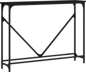 vidaXL Stolik konsolowy, czarny, 102x22,5x75 cm 2