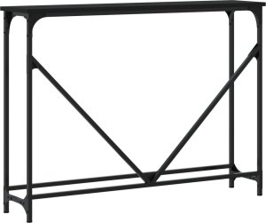 vidaXL Stolik konsolowy, czarny, 102x22,5x75 cm 6