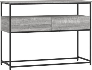 vidaXL Stolik konsolowy, szary dąb sonoma, 100x40x75 cm 2