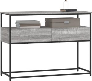 vidaXL Stolik konsolowy, szary dąb sonoma, 100x40x75 cm 3