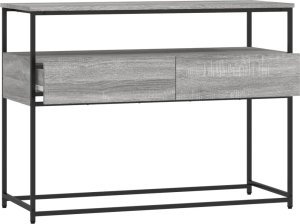 vidaXL Stolik konsolowy, szary dąb sonoma, 100x40x75 cm 5