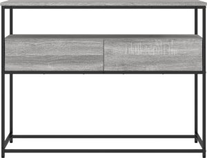 vidaXL Stolik konsolowy, szary dąb sonoma, 100x40x75 cm 6