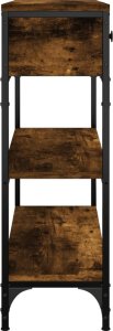 vidaXL Stolik konsolowy, przydymiony dąb, 72,5x25x75 cm 7