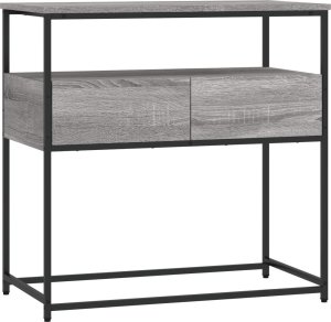 vidaXL Stolik konsolowy, szary dąb sonoma, 75x40x75 cm 2