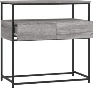 vidaXL Stolik konsolowy, szary dąb sonoma, 75x40x75 cm 5