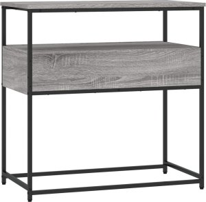 vidaXL Stolik konsolowy, szary dąb sonoma, 75x40x75 cm 8