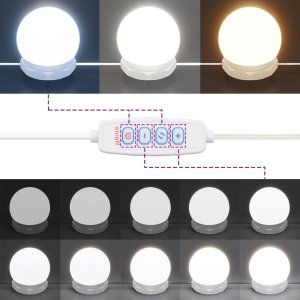 vidaXL Toaletka z oświetleniem LED, szarość betonu, 130x50x132,5 cm 9