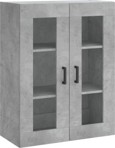 vidaXL Witrynka, szarość betonu 69,5x34x180 cm materiał drewnopochodny 5