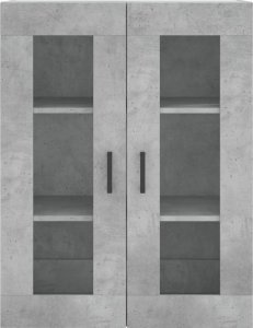 vidaXL Witrynka, szarość betonu 69,5x34x180 cm materiał drewnopochodny 6