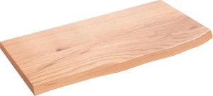 vidaXL Blat do łazienki, jasnobrązowy, 60x30x2 cm, lite drewno 2