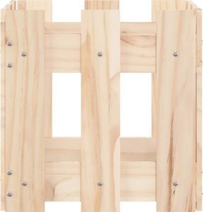 vidaXL Donica ogrodowa z płotkiem, 30x30x30 cm, lite drewno sosnowe 5