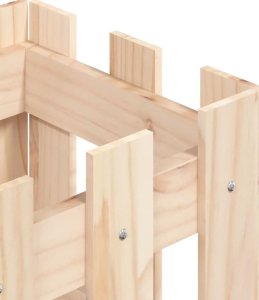 vidaXL Donica ogrodowa z płotkiem, 30x30x30 cm, lite drewno sosnowe 7