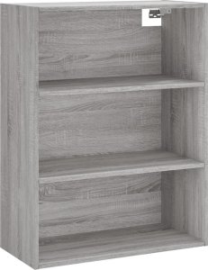 vidaXL Witrynka szary dąb sonoma 69,5x34x180cm materiał drewnopochodny 5