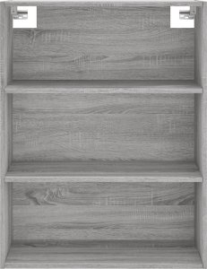 vidaXL Witrynka szary dąb sonoma 69,5x34x180cm materiał drewnopochodny 6
