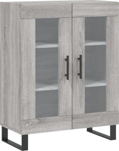 vidaXL Witrynka szary dąb sonoma 69,5x34x180cm materiał drewnopochodny 7