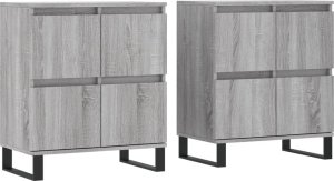 vidaXL Szafki, 2 szt., szary dąb sonoma 2