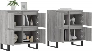 vidaXL Szafki, 2 szt., szary dąb sonoma 3