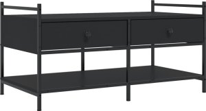 vidaXL Stolik kawowy, czarny, 99x50x50 cm 2