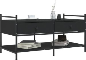 vidaXL Stolik kawowy, czarny, 99x50x50 cm 3