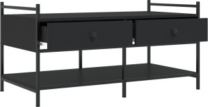 vidaXL Stolik kawowy, czarny, 99x50x50 cm 5